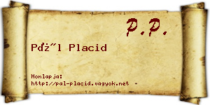 Pál Placid névjegykártya